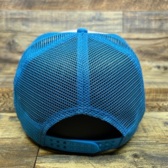 Nerf Gun Mens Trucker Hat Blue Snapback 90s Retro Toys Throwback Logo Ball Cap - Picture 5 of 8